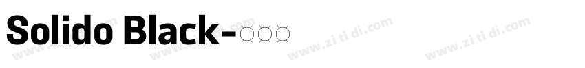 Solido Black字体转换